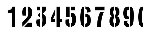 StencilSans Regular Font, Number Fonts