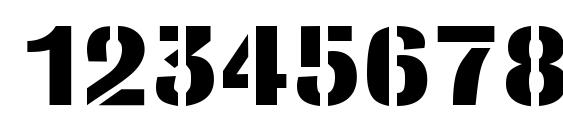 StencilSansExtrabold Regular Font, Number Fonts