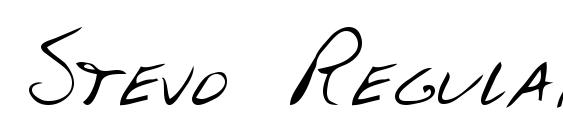 Stevo Regular font, free Stevo Regular font, preview Stevo Regular font