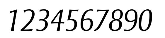 Strayhorn MT Light Italic Font, Number Fonts