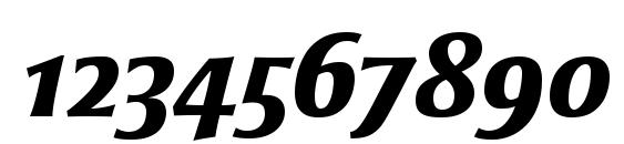 Strayhorn MT OsF Extra Bold Italic Font, Number Fonts