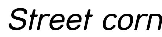 шрифт Street corner oblique, бесплатный шрифт Street corner oblique, предварительный просмотр шрифта Street corner oblique