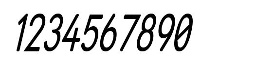 Street Thin Italic Font, Number Fonts