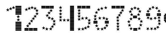 STRIPES & STARS Normal Font, Number Fonts
