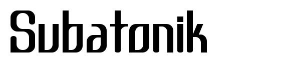 Subatonik font, free Subatonik font, preview Subatonik font