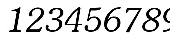 SueVermeer4 LightItalicSH Font, Number Fonts