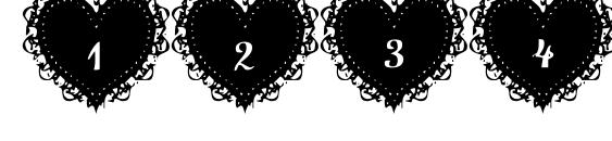 Summers lacehearts Font, Number Fonts