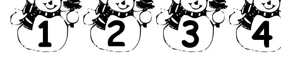 Summers snowman Font, Number Fonts