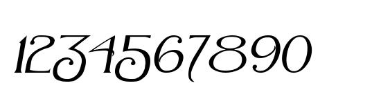 Summertime Oblique Font, Number Fonts