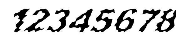 Surf Punx Italic Font, Number Fonts
