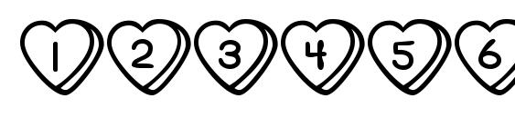 Sweet hearts bv Font, Number Fonts