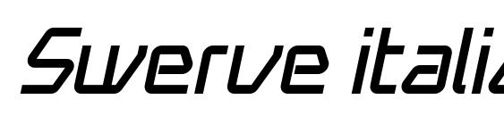 шрифт Swerve italic, бесплатный шрифт Swerve italic, предварительный просмотр шрифта Swerve italic