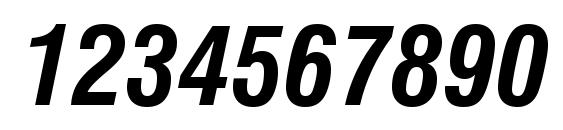Swiss 721 Bold Condensed Italic BT Font, Number Fonts