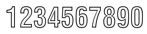 Swiss 721 Bold Condensed Outline BT Font, Number Fonts