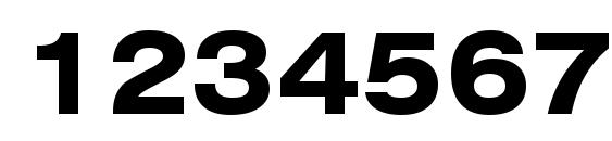 Swiss 721 Bold Extended BT Font, Number Fonts