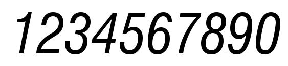 Swiss 721 Condensed Italic BT Font, Number Fonts