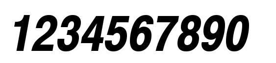 Swiss 721 Narrow Bold Oblique SWA Font, Number Fonts