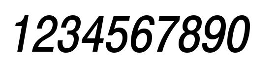Swiss 721 Narrow Oblique SWA Font, Number Fonts