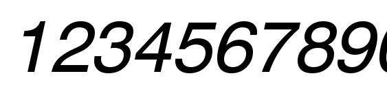 Swiss 721 Oblique SWA Font, Number Fonts