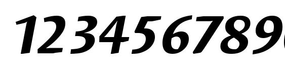 Syndor ITC Bold Italic Font, Number Fonts