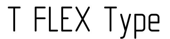 Шрифт T FLEX Type A