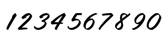 Tamte Semi Script Regular Font, Number Fonts