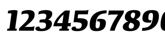 TangerSerifMedium ExtraBoldItalic Font, Number Fonts