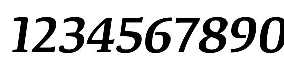 TangerSerifMedium SemiBoldItalic Font, Number Fonts