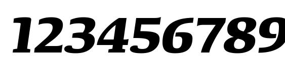 TangerSerifWide ExtraBoldItalic Font, Number Fonts