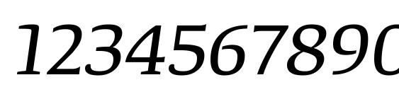 TangerSerifWide Italic Font, Number Fonts