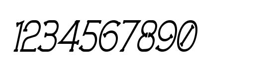 Technically Insane NarrowItalic Font, Number Fonts
