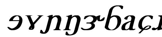 TechPhonetic Bold Italic Font, Number Fonts