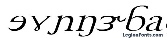 TechPhonetic Wd Italic Font, Number Fonts
