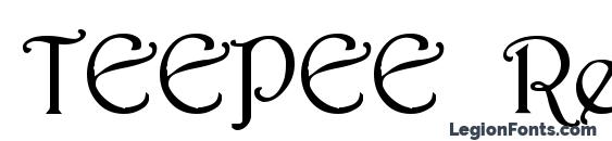 шрифт TEEPEE Regular, бесплатный шрифт TEEPEE Regular, предварительный просмотр шрифта TEEPEE Regular