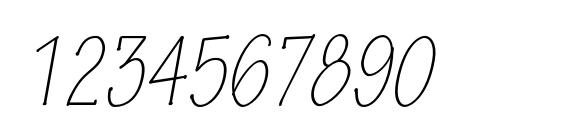 TektonPro LightCondObl Font, Number Fonts