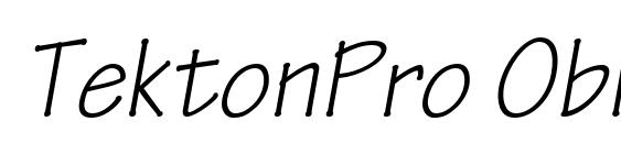 TektonPro Obl font, free TektonPro Obl font, preview TektonPro Obl font