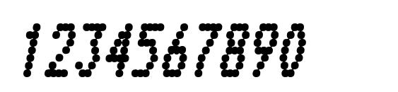 Telidon CdHv Italic Font, Number Fonts