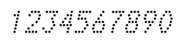 Telidon Italic Font, Number Fonts