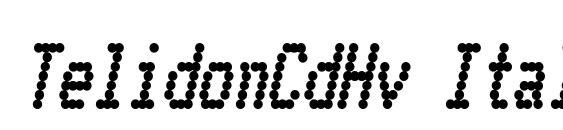 шрифт TelidonCdHv Italic, бесплатный шрифт TelidonCdHv Italic, предварительный просмотр шрифта TelidonCdHv Italic