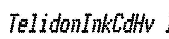 шрифт TelidonInkCdHv Italic, бесплатный шрифт TelidonInkCdHv Italic, предварительный просмотр шрифта TelidonInkCdHv Italic