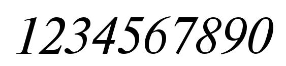 TenseC Italic Font, Number Fonts