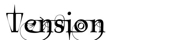 шрифт Tension, бесплатный шрифт Tension, предварительный просмотр шрифта Tension