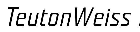 TeutonWeiss BoldItalic Font