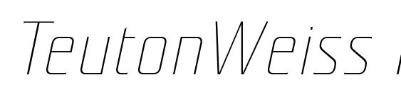 TeutonWeiss Italic Font