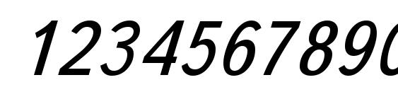 TextBookCTT Italic Font, Number Fonts