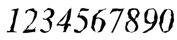 ThamesRandom Italic Font, Number Fonts