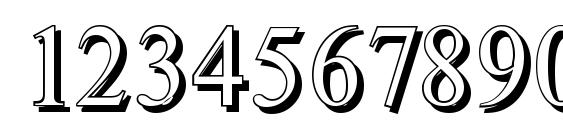 ThamesShadow Regular Font, Number Fonts