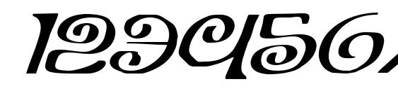 The Shire Expanded Italic Font, Number Fonts