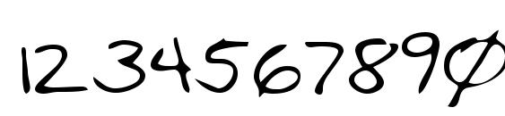 Thelmashand regular Font, Number Fonts