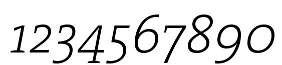 TheSerifExtraLight Italic Font, Number Fonts